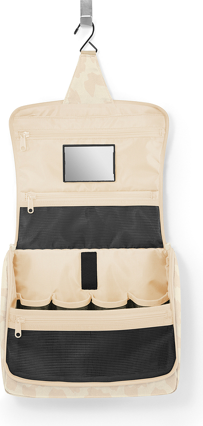Kosmetyczka Toiletbag w cętki XL beżowa z recyklingu