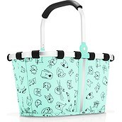 Koszyk Carrybag XS Turquoise Cats and Dogs miętowy