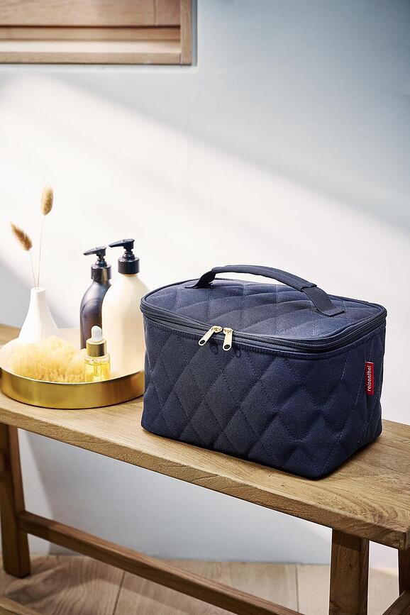 Cosmetic Case Kozmetična torbica, temno bež, prešita