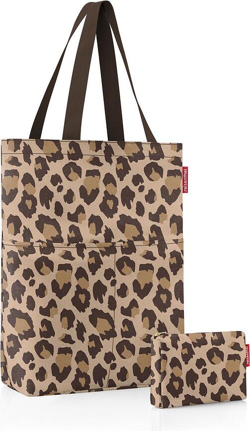 Krepšys su dėklu Reisenthel, leopardo rašto, rudas, 2 dalių