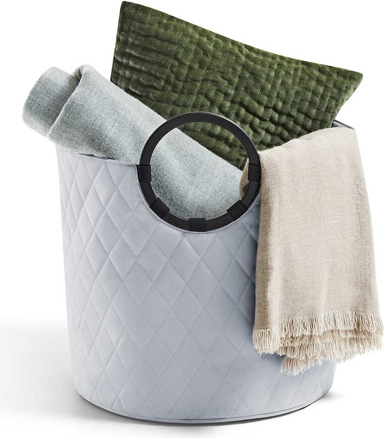 Loophome Frame Storage basket S diamonds light grey