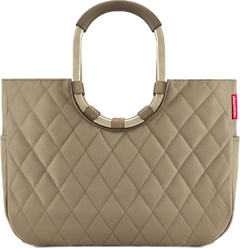 Loopshopper L Bag, quilted dark beige