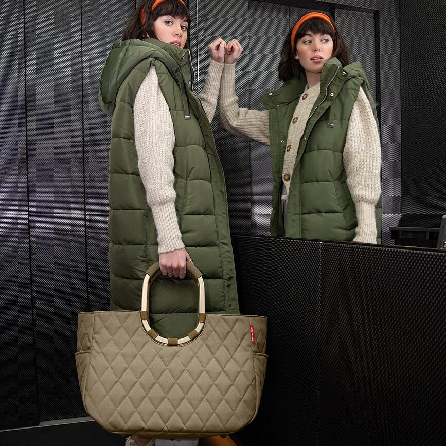 Loopshopper L Torba, prešita, mornarsko modra