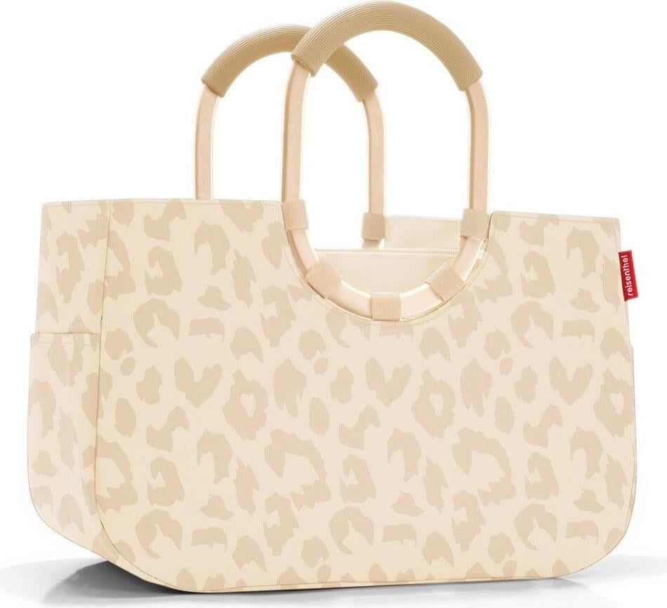 Loopshopper Tasche gepunktet M, beige, recycelt