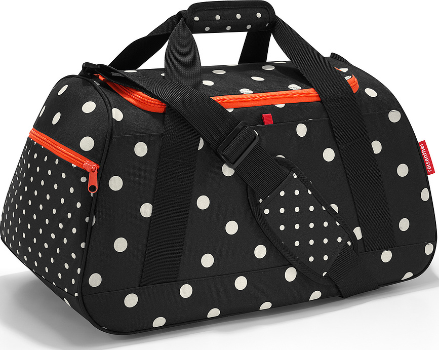 Maišas Activity Bag taškuotas juoda-raudona