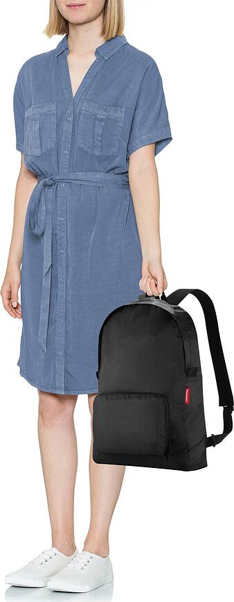 Mini Maxi Rucksack Σακίδιο Πλάτης, με πουά, μαύρο-κόκκινο