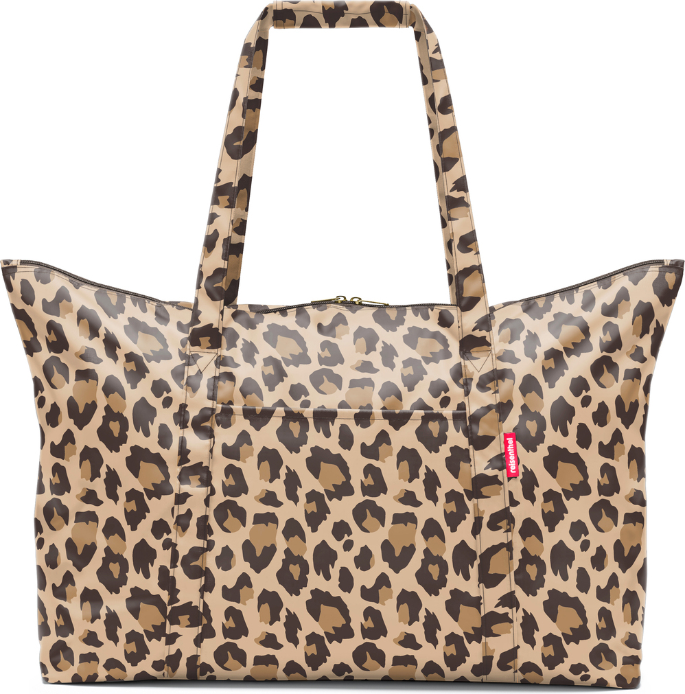 Mini Maxi Travelbag Reisetasche, braun, Leopardenmuster