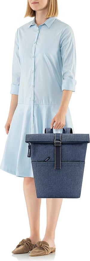 Mochila Rolltop, gris oscuro