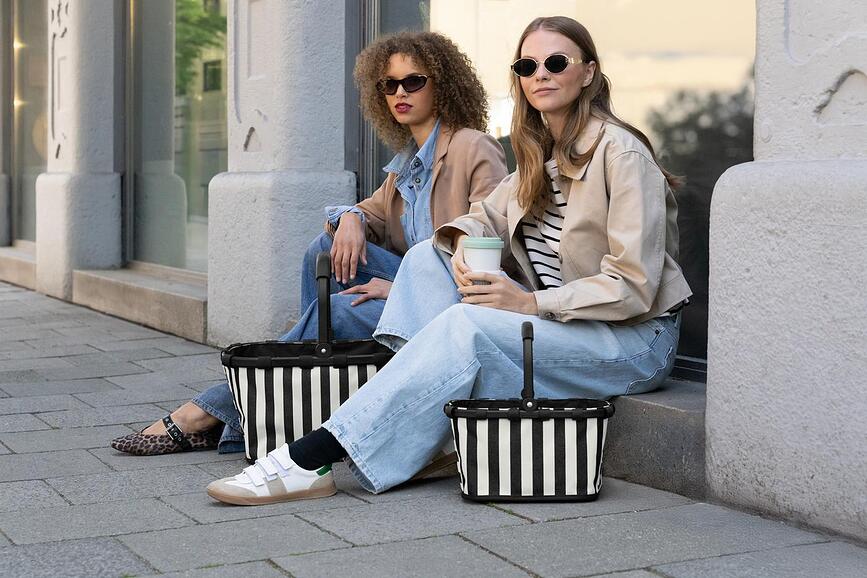 Nakupovalna košara Carrybag s pikami, bež, iz recikliranih materialov