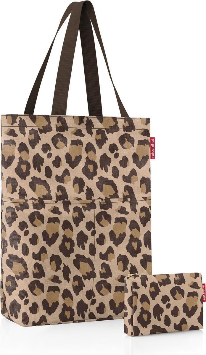 Reisenthel Tasche mit Beutel, braunes Leopardenmuster, 2-tlg.