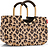 Sac Loopshopper M, imprimé léopard, marron