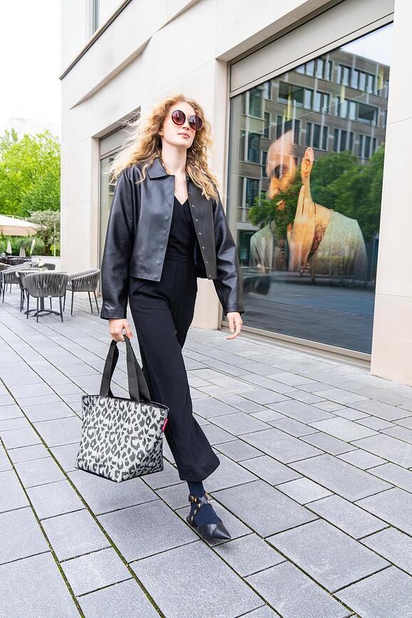 Flora Sac Shopper M, bleu