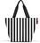 Shopper Bag M, striped, black-white, recycled