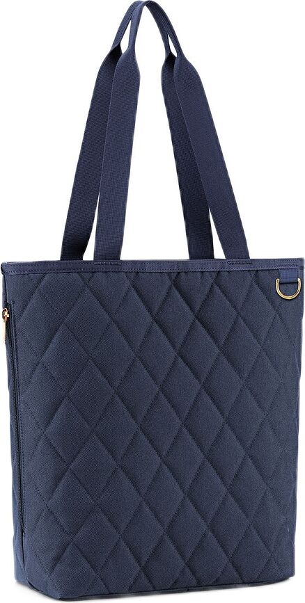 Shopper Classic Bag M navy blue quilted
