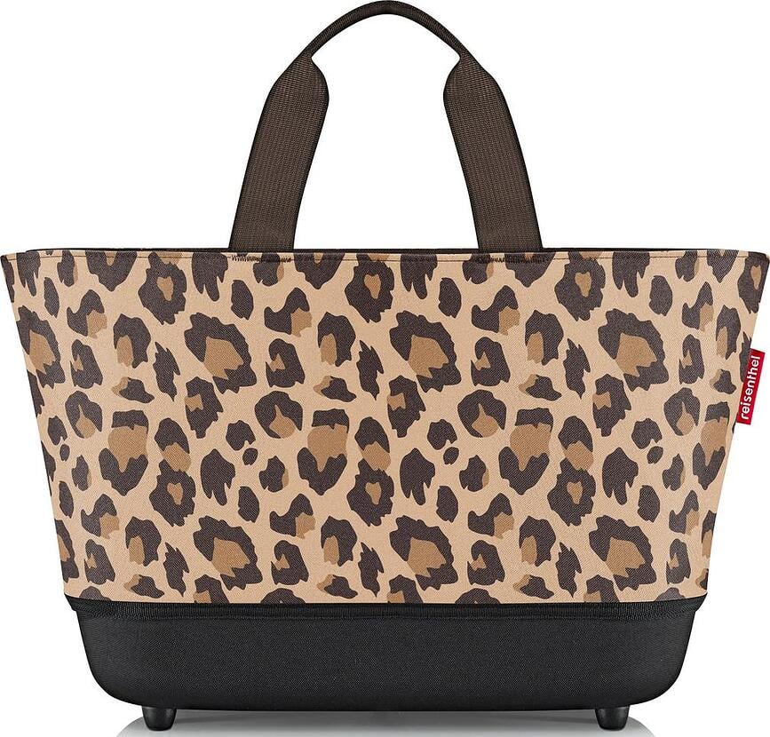 Shoppingbasket taske, brun leopardprint