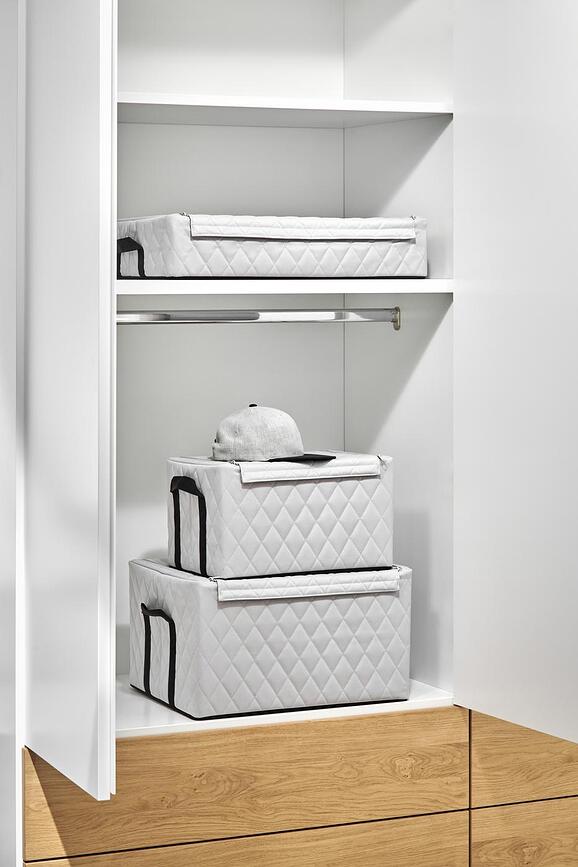 Storagebox M Univerzalni zaboj, svetlo siv, prešit