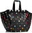 Сумка Easyshoppingbag у кольорові крапки, чорна