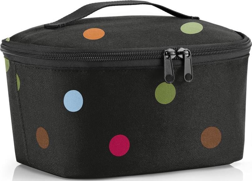 Torba chłodząca Coolerbag Pocket w kropki S czarna