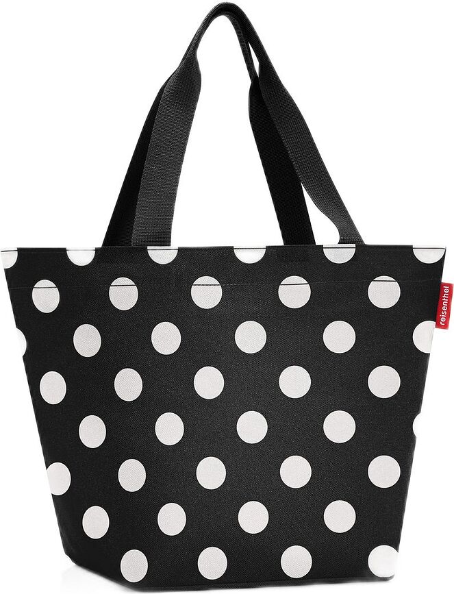 Torba Shopper, bela s pikami, M