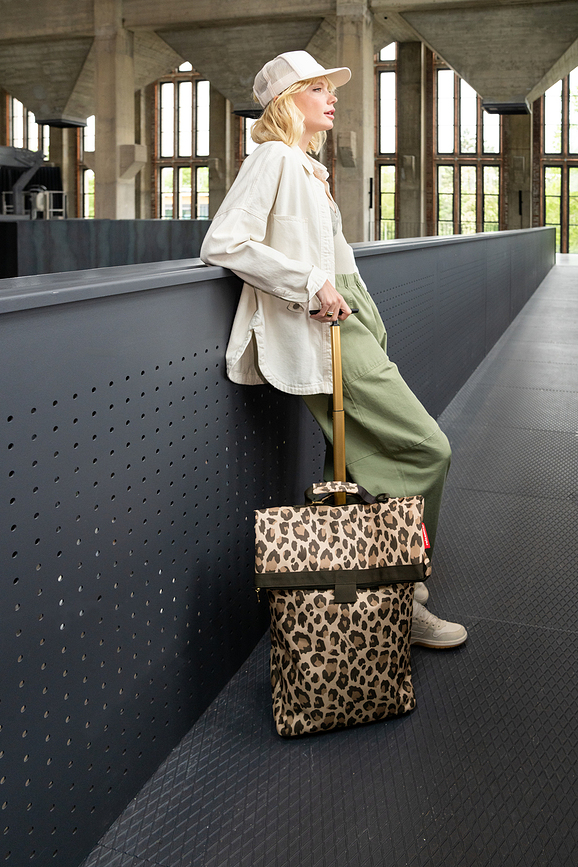 Trolley Καρότσι Αγορών με πουά, M, μαύρο