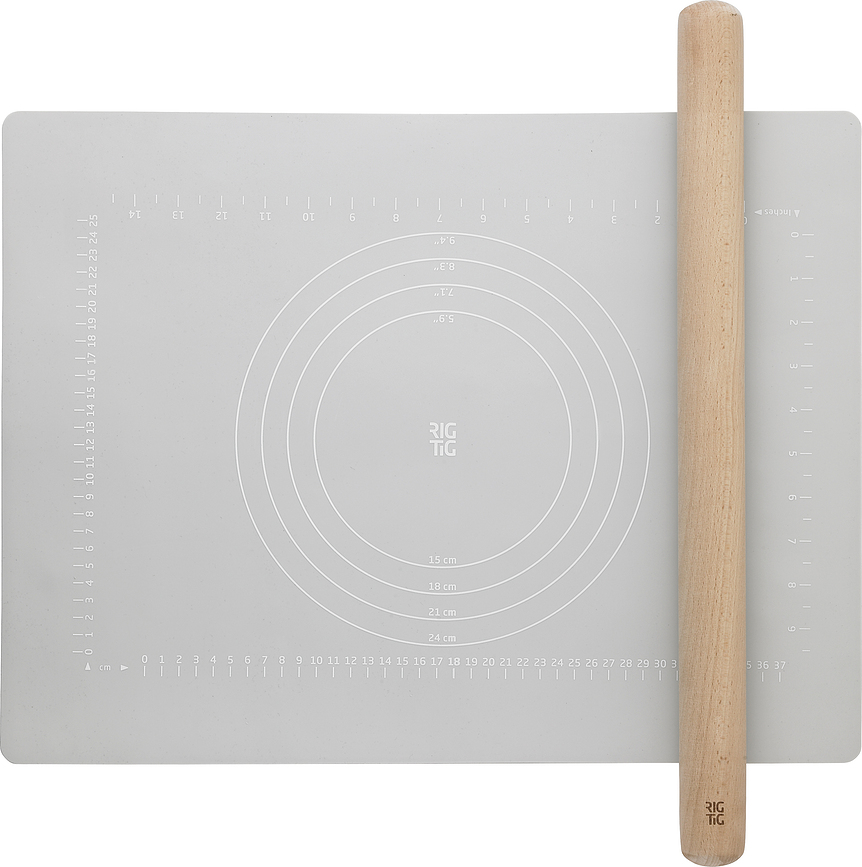 Bake-It Rouleau à Pâtisserie avec tapis de cuisson