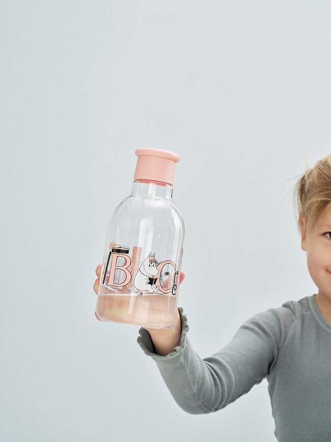 Botella de agua Drink-It Moomin, 500 ml, salmón