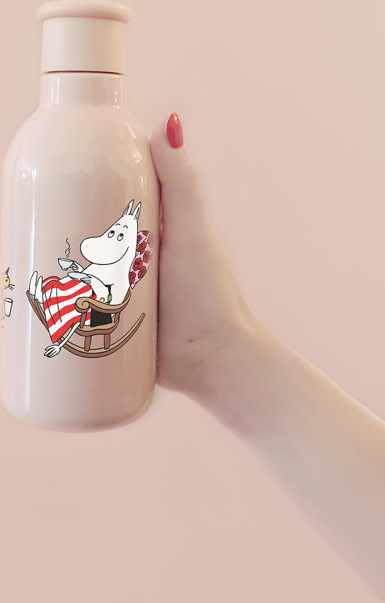 Botella térmica Drink-It Moomins Shooting Star, 500 ml, verde salvia