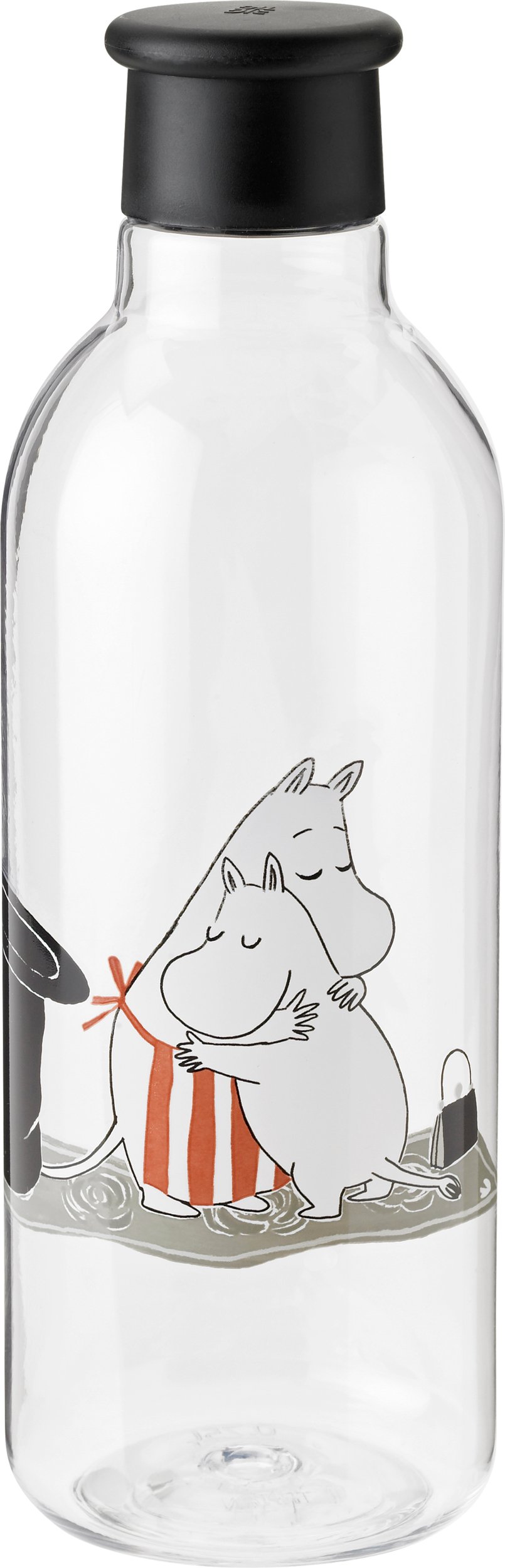Butelka na wodę Drink-It Muminki Muminek i Mama Muminka czarna