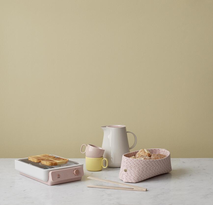 Cesta para pan Knit It, rosa