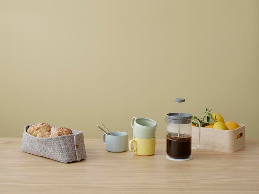 Cesta para pan Knit It, rosa