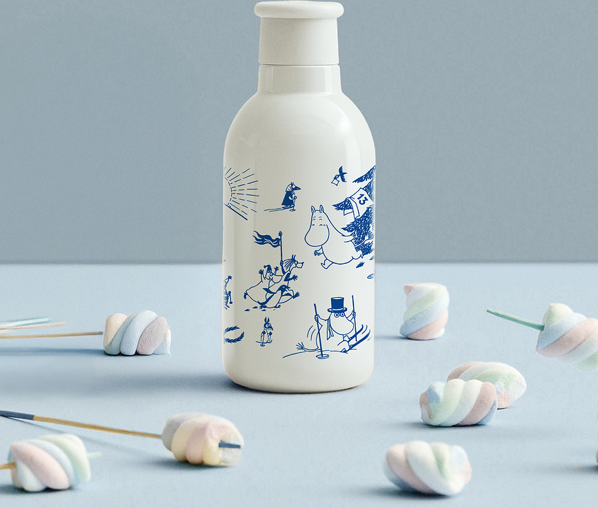 Drink-It Muminki Shooting Star Μπουκάλι Θερμός, 500 ml, πράσινο φασκόμηλο