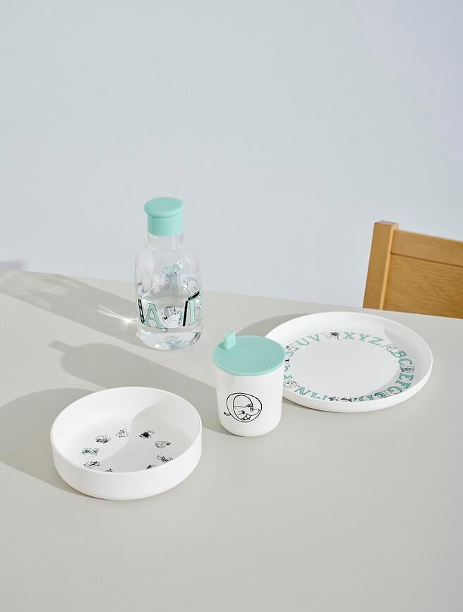 Plato infantil Moomin ABC, turquesa