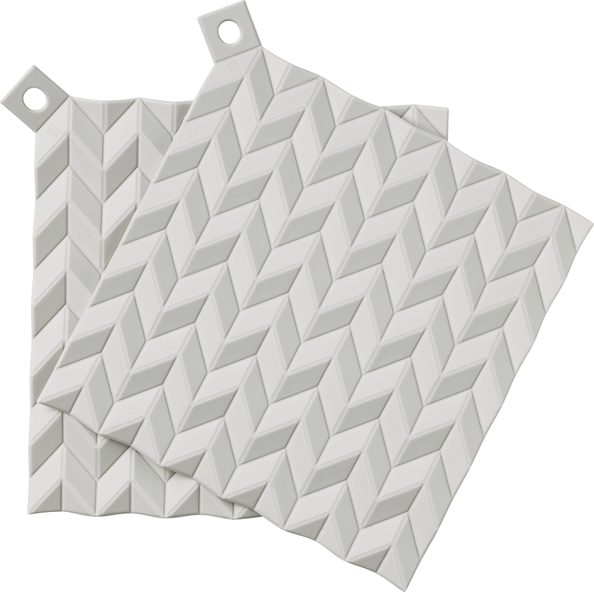 Salvamanteles térmicos Hold-on, gris claro, 2 unidades