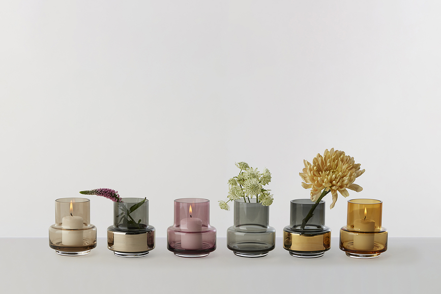 Hurricane No.25 Svečnik za čajne svečke, zlat