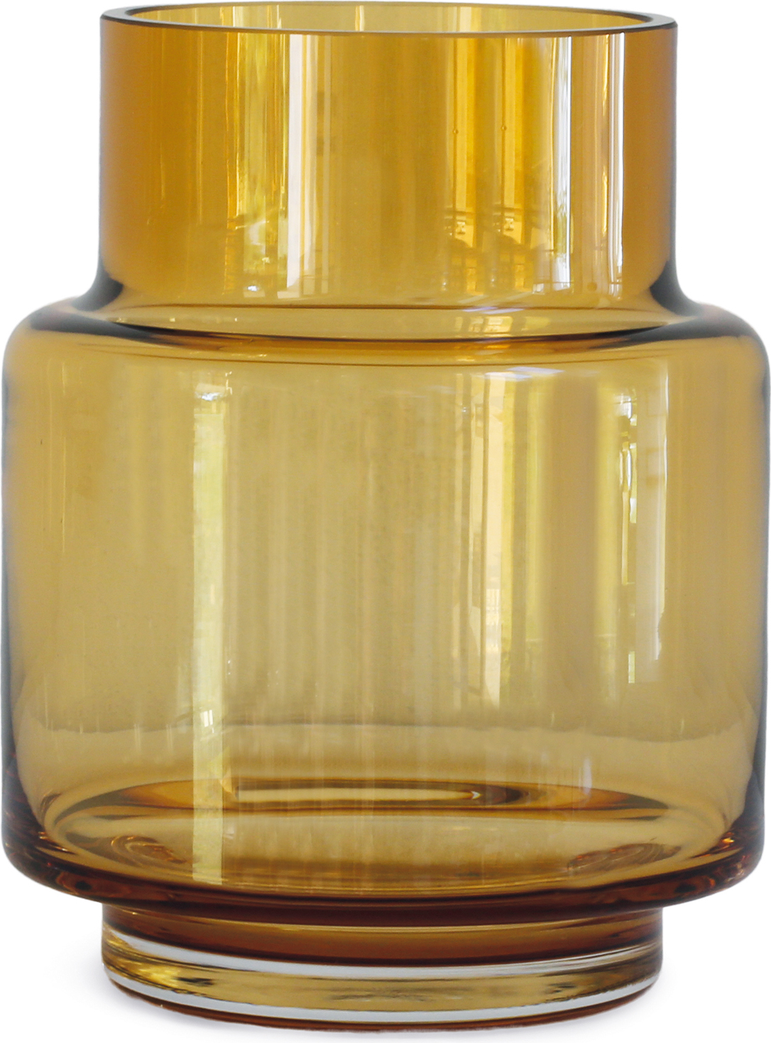 Hurricane No.53 Vase oder Kerzenständer bernsteinfarben