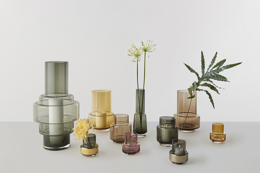 Hurricane No.53 Vase ou Photophore, ambré