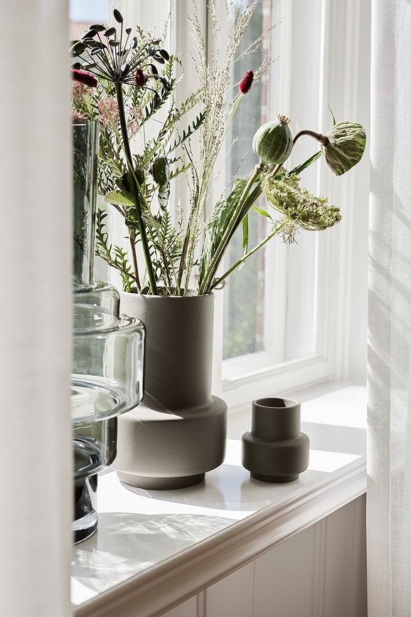 Hurricane Vase céramique, 10 cm, gris clair