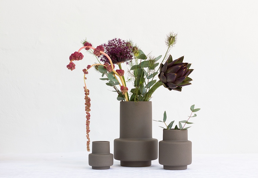 Hurricane Vase céramique, 10 cm, gris clair