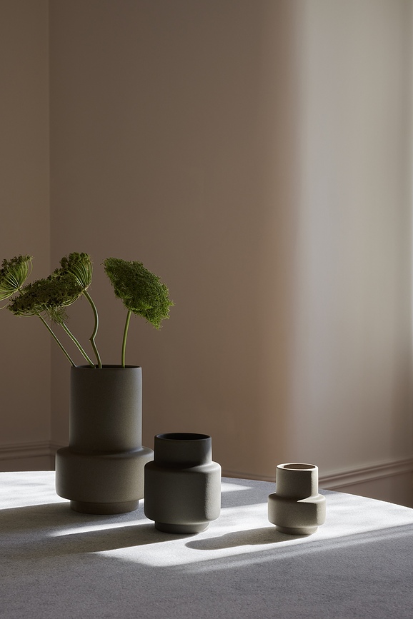 Hurricane Vase céramique, 10 cm, gris clair