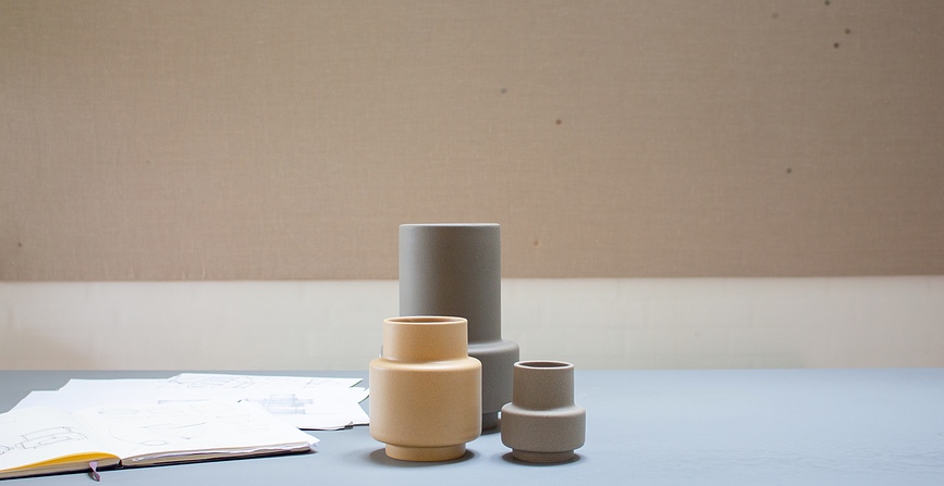 Hurricane Vaza keramička 10 cm svijetlosiva