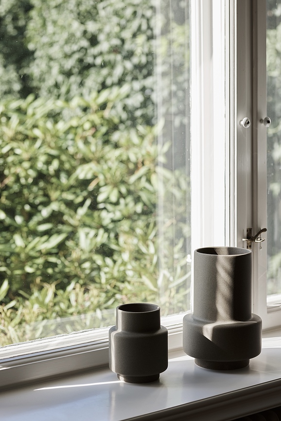 Hurricane Vaza keramična, 15 cm, svetlo siva