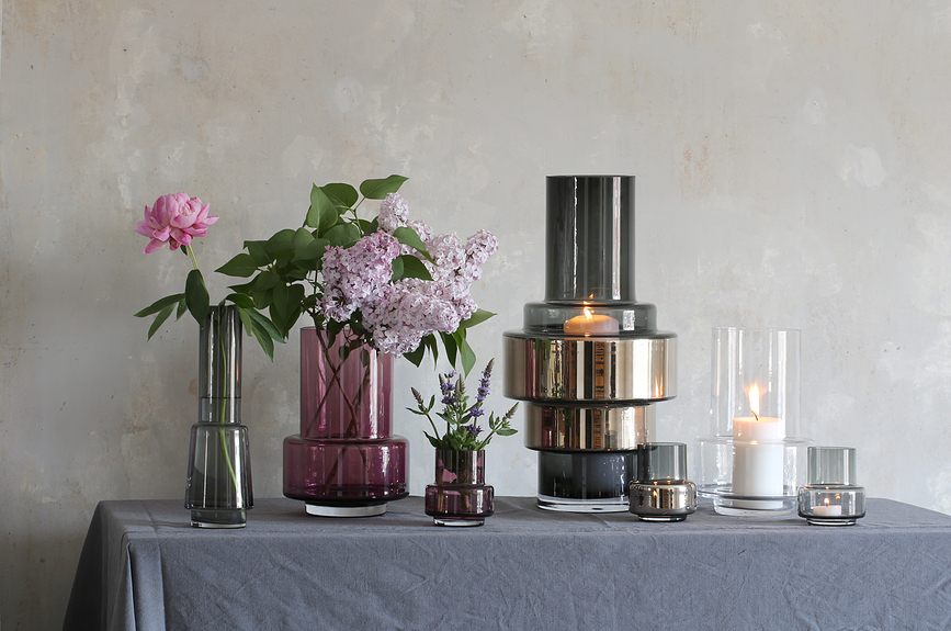 Jarrón Hurricane No.45, platinado