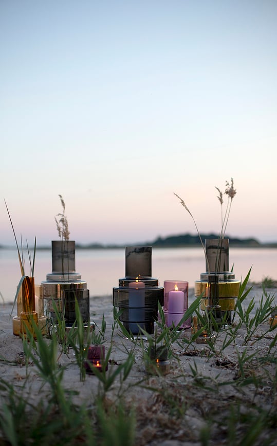 Jarrón Hurricane No.45, platinado