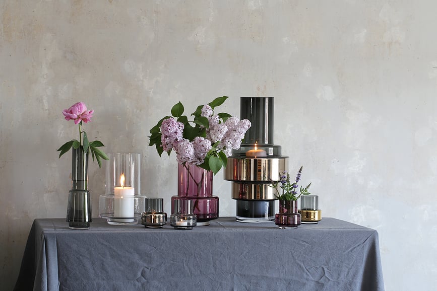 Jarrón Hurricane No.45, platinado