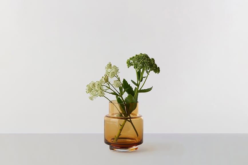 Jarrón o Portavelas Hurricane No.53, ámbar