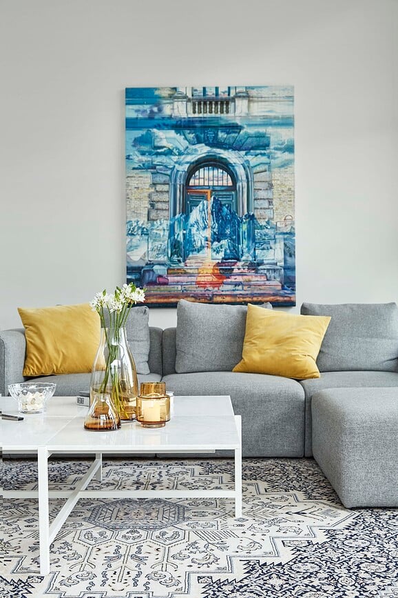 Jarrón o Portavelas Hurricane No.53, ámbar