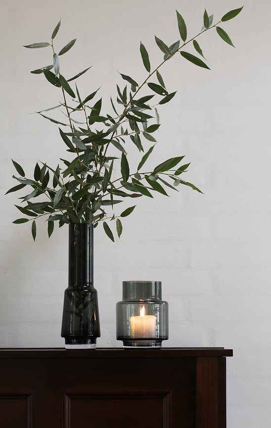 Jarrón o Portavelas Hurricane No.53, ámbar