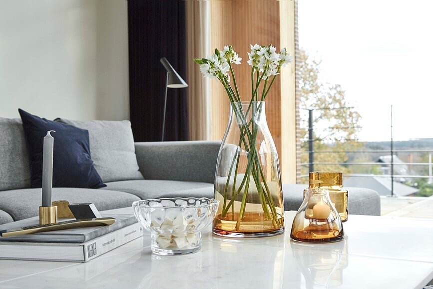 Jarrón o Portavelas Hurricane No.53, ámbar