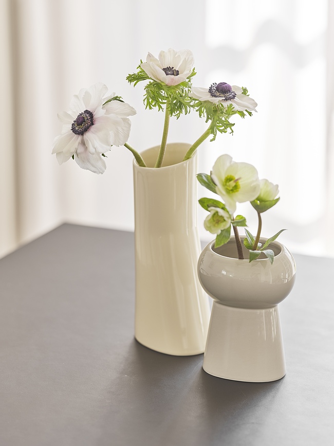 Oval No.65 Vase, gris clair