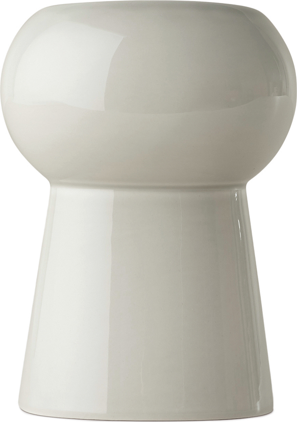 Oval No.65 Vase, gris clair